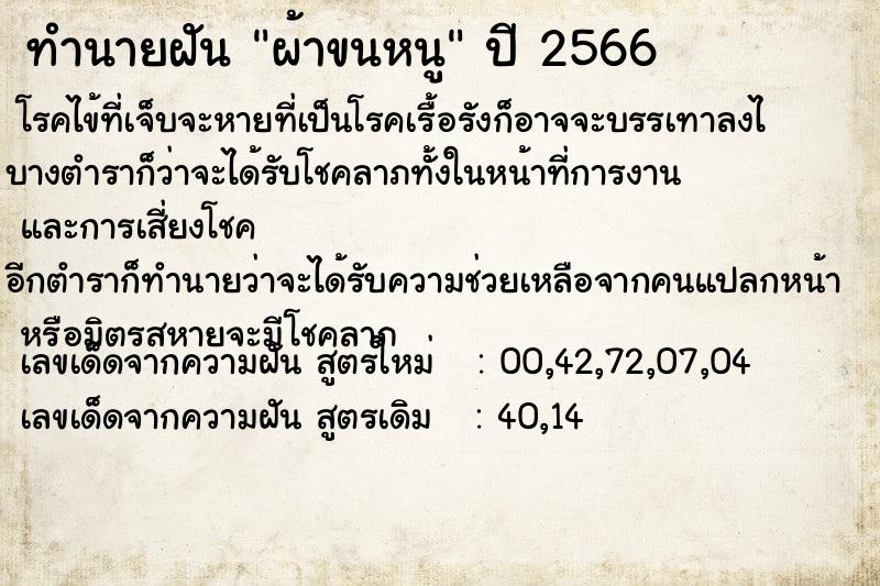 ทำนายฝันผ้าขนหนู ทำนายฝันทำนายฝันผ้าขนหนู