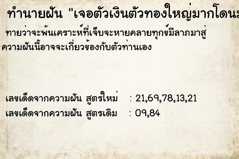 ทำนายฝันทำนายฝันเจอตัวเงินตัวทองใหญ่มากโดนมัดมือมัดเท้า