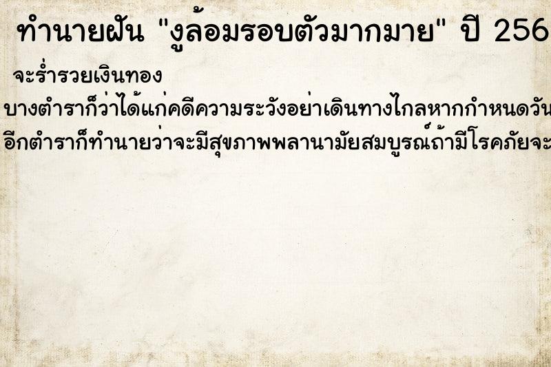 ทำนายฝัน งูล้อมรอบตัวมากมาย ทำนายฝัน งูล้อมรอบตัวมากมาย