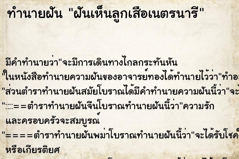 ทำนายฝัน ฝันเห็นลูกเสือเนตรนารี ทำนายฝัน ฝันเห็นลูกเสือเนตรนารี