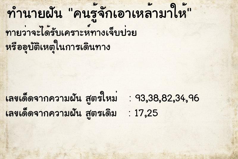 ทำนายฝันคนรู้จักเอาเหล้ามาให้ ทำนายฝันทำนายฝันคนรู้จักเอาเหล้ามาให้