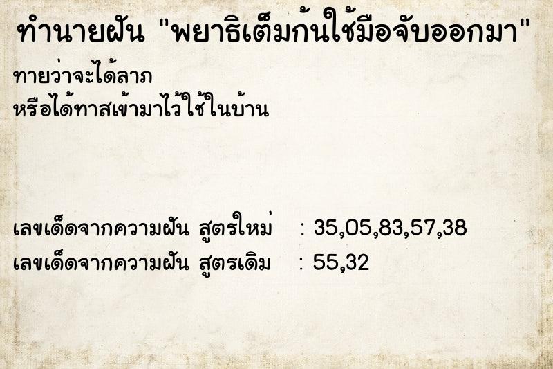 ทำนายฝันพยาธิเต็มก้นใช้มือจับออกมา ทำนายฝันทำนายฝันพยาธิเต็มก้นใช้มือจับออกมา