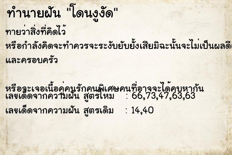 ทำนายฝัน โดนงูงัด ทำนายฝัน โดนงูงัด