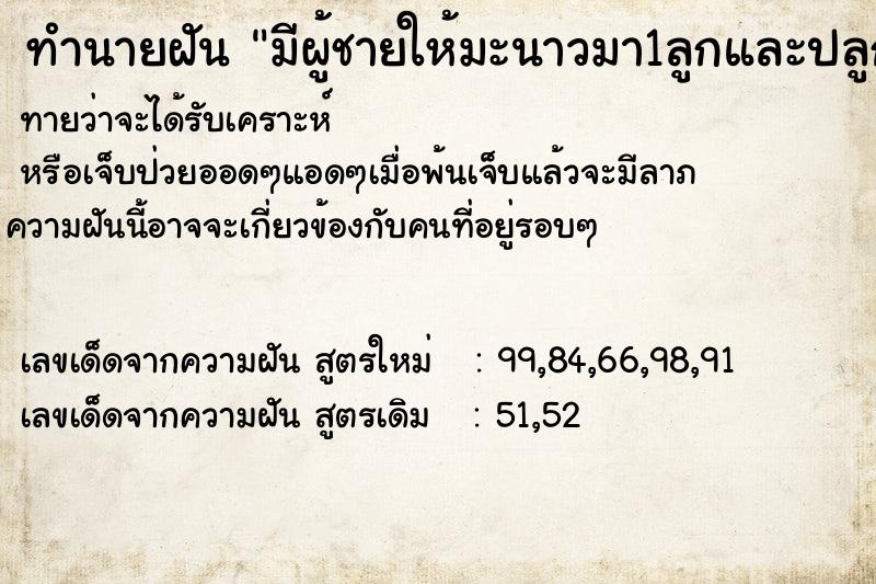 ทำนายฝันมีผู้ชายให้มะนาวมา1ลูกและปลูกต้นมะนาวให้ต้นหนึ่ง ทำนายฝันทำนายฝันมีผู้ชายให้มะนาวมา1ลูกและปลูกต้นมะนาวให้ต้นหนึ่ง