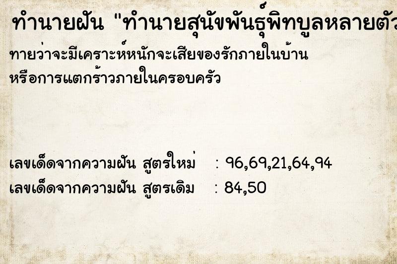 ทำนายฝันทำนายฝันทำนายสุนัขพันธุ์พิทบูลหลายตัว