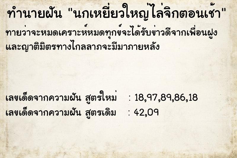 ทำนายฝัน นกเหยี่ยวใหญ่ไล่จิกตอนเช้า ทำนายฝัน นกเหยี่ยวใหญ่ไล่จิกตอนเช้า