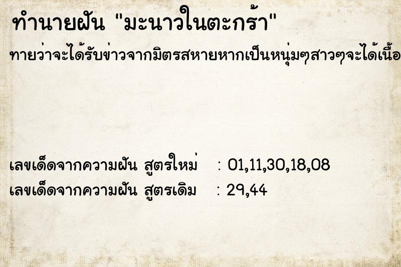 ทำนายฝัน มะนาวในตะกร้า ตำราโบราณ แม่นที่สุดในโลก