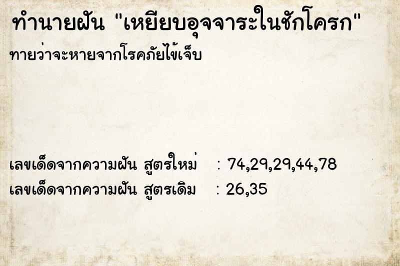 ทำนายฝันทำนายฝันเหยียบอุจจาระในชักโครก