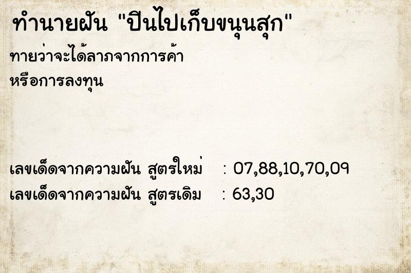 ทำนายฝันปีนไปเก็บขนุนสุก ทำนายฝันทำนายฝันปีนไปเก็บขนุนสุก