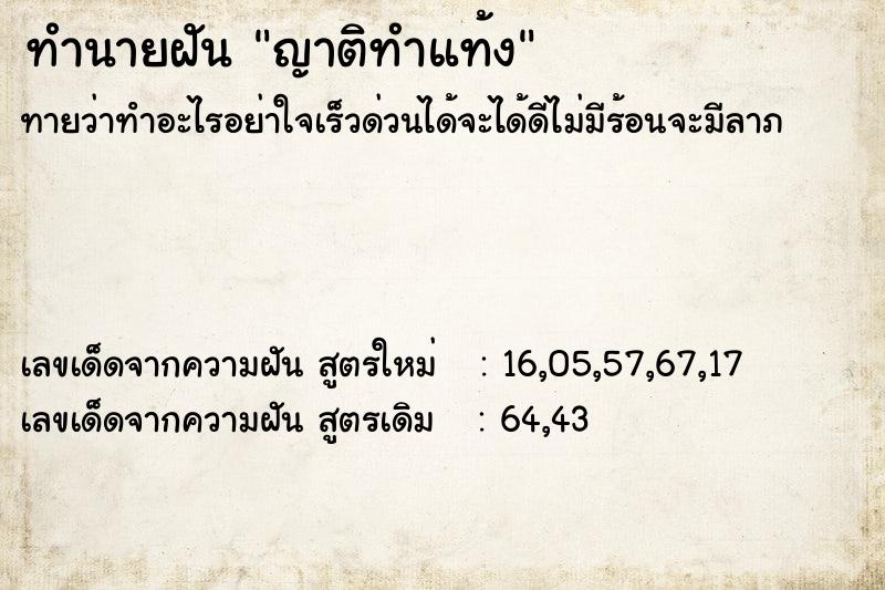 ทำนายฝันญาติทำแท้ง ทำนายฝันทำนายฝันญาติทำแท้ง