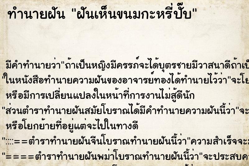 ทำนายฝัน ฝันเห็นขนมกะหรี่ปั๊บ ทำนายฝัน ฝันเห็นขนมกะหรี่ปั๊บ
