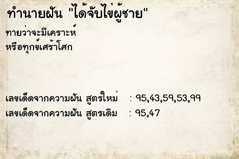 ทำนายฝัน ได้จับไข่ผู้ชาย ทำนายฝัน ได้จับไข่ผู้ชาย