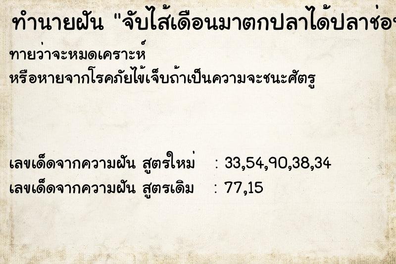 ทำนายฝันจับไส้เดือนมาตกปลาได้ปลาช่อนและกบ ทำนายฝันทำนายฝันจับไส้เดือนมาตกปลาได้ปลาช่อนและกบ