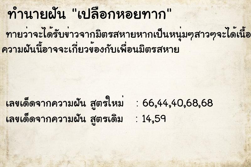 ทำนายฝันเปลือกหอยทาก ทำนายฝันทำนายฝันเปลือกหอยทาก