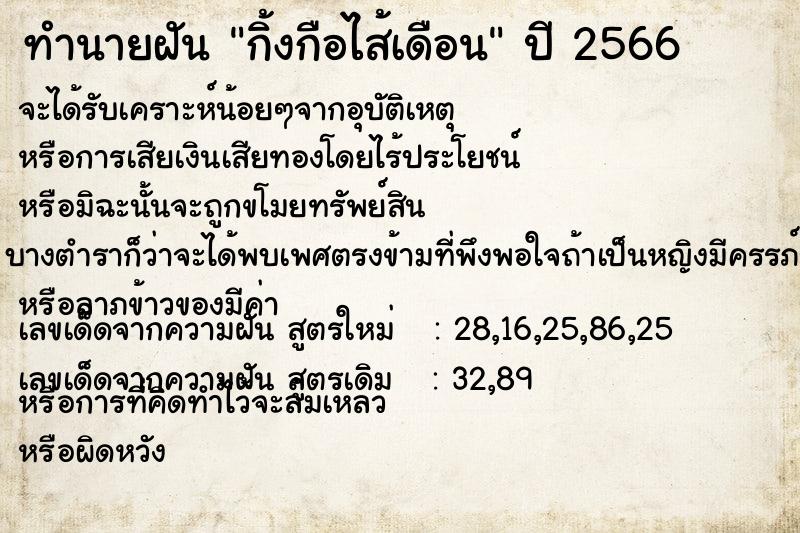 ทำนายฝัน กิ้งกือไส้เดือน ทำนายฝัน กิ้งกือไส้เดือน