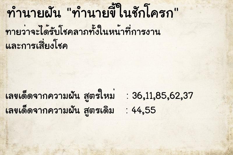 ทำนายฝันทำนายขี้ในชักโครก ทำนายฝันทำนายฝันทำนายขี้ในชักโครก