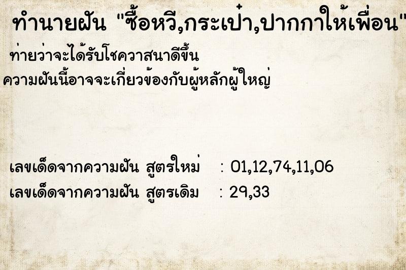 ทำนายฝันซื้อหวี,กระเป๋า,ปากกาให้เพื่อน ทำนายฝันทำนายฝันซื้อหวี,กระเป๋า,ปากกาให้เพื่อน