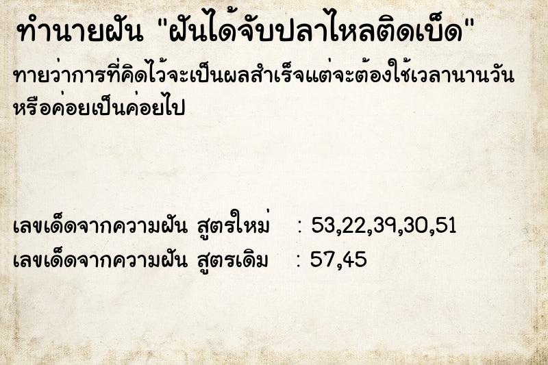ทำนายฝันฝันได้จับปลาไหลติดเบ็ด ทำนายฝันทำนายฝันฝันได้จับปลาไหลติดเบ็ด