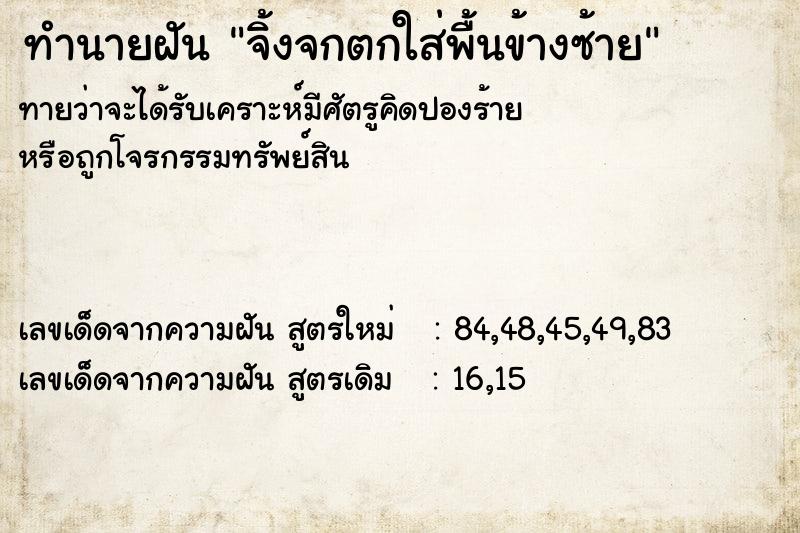 ทำนายฝันจิ้งจกตกใส่พื้นข้างซ้าย ทำนายฝันทำนายฝันจิ้งจกตกใส่พื้นข้างซ้าย