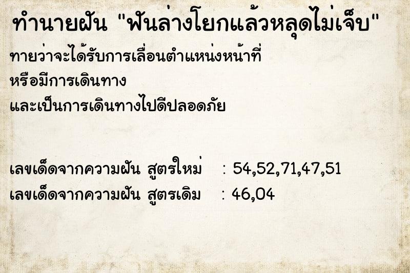 ทำนายฝันทำนายฝันฟันล่างโยกแล้วหลุดไม่เจ็บ