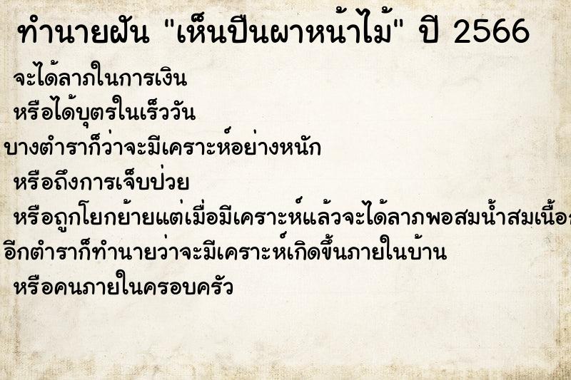 ทำนายฝันทำนายฝันเห็นปืนผาหน้าไม้