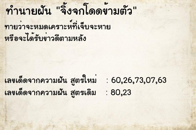 ทำนายฝันจิ้งจกโดดข้ามตัว ทำนายฝันทำนายฝันจิ้งจกโดดข้ามตัว