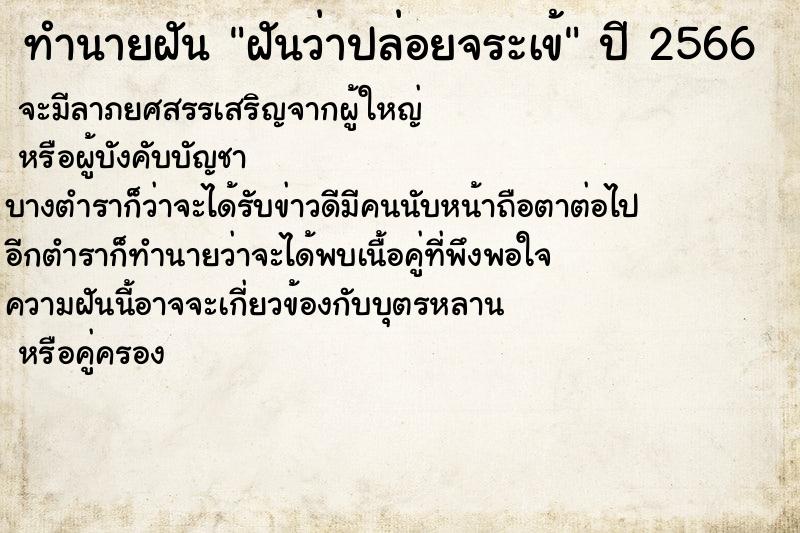 ทำนายฝันฝันว่าปล่อยจระเข้ ทำนายฝันทำนายฝันฝันว่าปล่อยจระเข้