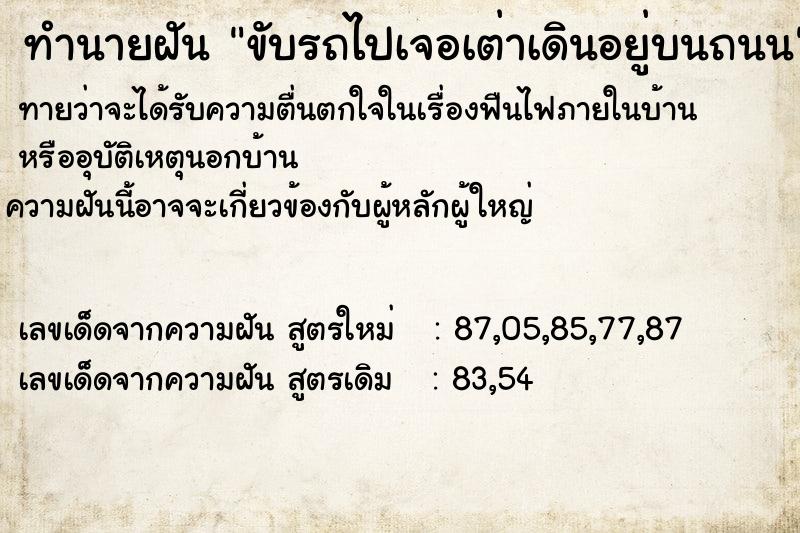ทำนายฝันขับรถไปเจอเต่าเดินอยู่บนถนน ทำนายฝันทำนายฝันขับรถไปเจอเต่าเดินอยู่บนถนน