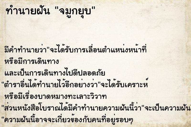 ทำนายฝัน จมูกยุบ ทำนายฝัน จมูกยุบ
