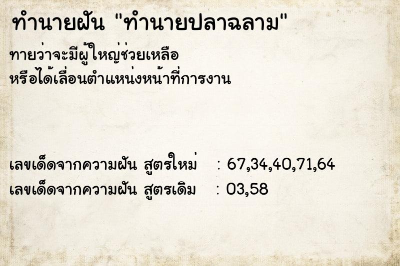 ทำนายฝันทำนายฝันทำนายปลาฉลาม