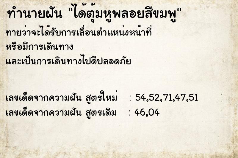 ทำนายฝัน ได้ตุ้มหูพลอยสีขมพู