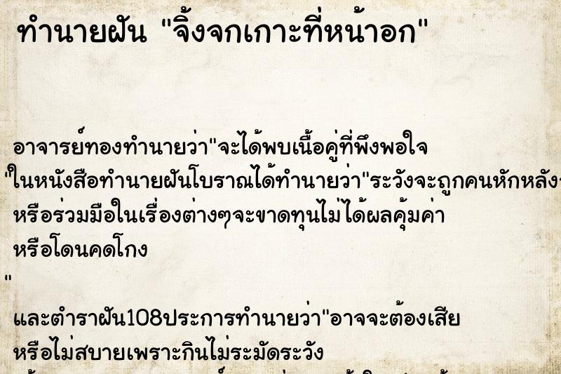 ทำนายฝัน จิ้งจกเกาะที่หน้าอก ทำนายฝัน จิ้งจกเกาะที่หน้าอก