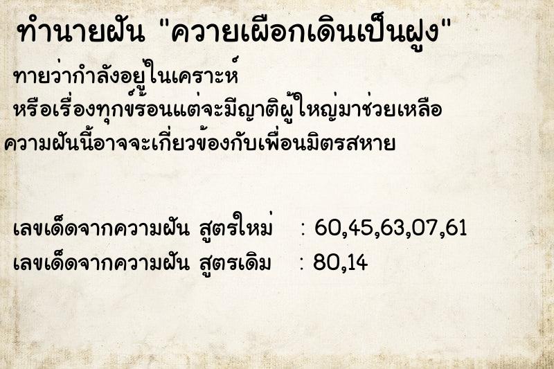 ทำนายฝัน ควายเผือกเดินเป็นฝูง