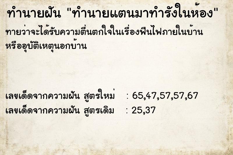 ทำนายฝัน ทำนายแตนมาทำรังในห้อง ทำนายฝัน ทำนายแตนมาทำรังในห้อง