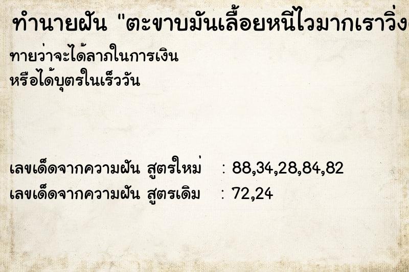 ทำนายฝันตะขาบมันเลื้อยหนีไวมากเราวิ่งตามไปตีมันจนตาย ทำนายฝันทำนายฝันตะขาบมันเลื้อยหนีไวมากเราวิ่งตามไปตีมันจนตาย