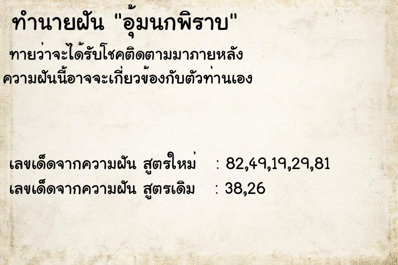 ทำนายฝัน อุ้มนกพิราบ ทำนายฝัน อุ้มนกพิราบ