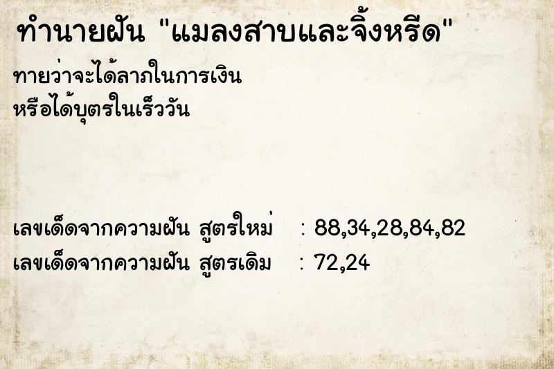 ทำนายฝันทำนายฝันแมลงสาบและจิ้งหรีด