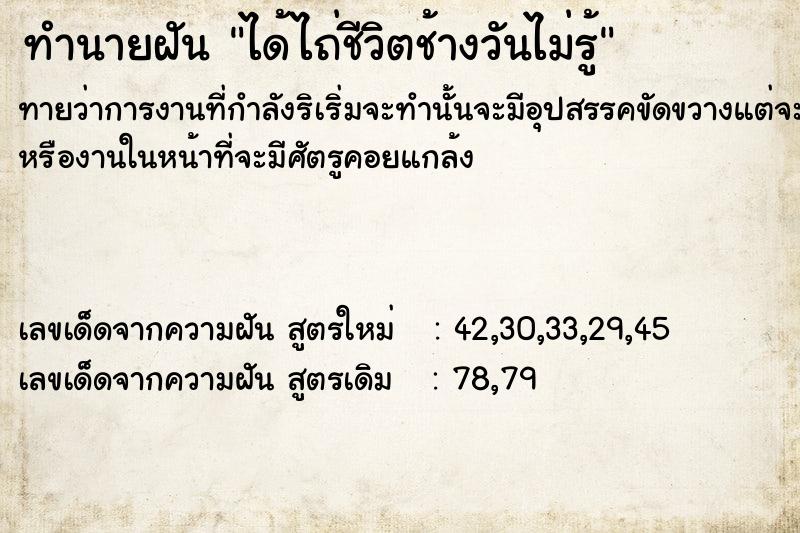 ทำนายฝันได้ไถ่ชีวิตช้างวันไม่รู้ ทำนายฝันทำนายฝันได้ไถ่ชีวิตช้างวันไม่รู้