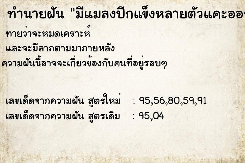 ทำนายฝันมีแมลงปีกแข็งหลายตัวแคะออกในหู2ข้าง ทำนายฝันทำนายฝันมีแมลงปีกแข็งหลายตัวแคะออกในหู2ข้าง
