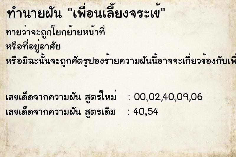 ทำนายฝัน เพื่อนเลี้ยงจระเข้ ทำนายฝัน เพื่อนเลี้ยงจระเข้