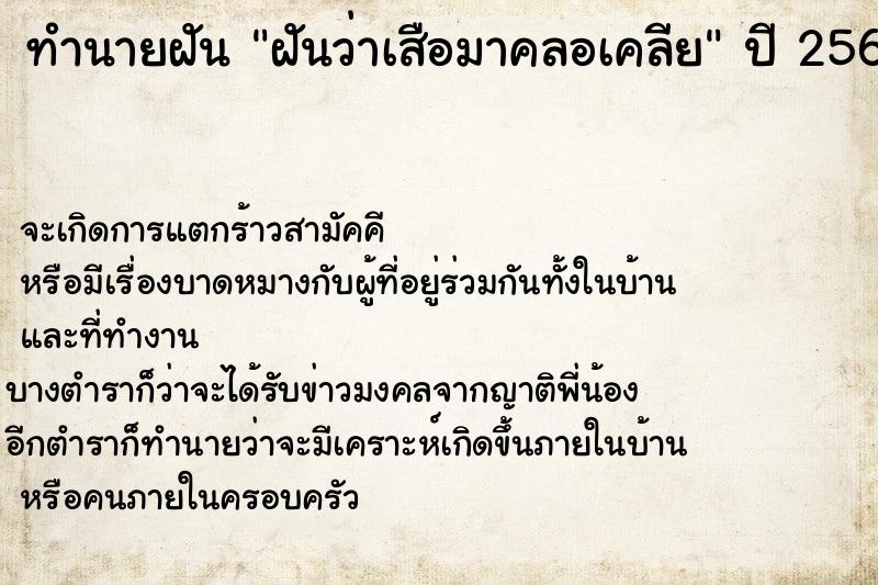 ทำนายฝันฝันว่าเสือมาคลอเคลีย ทำนายฝันทำนายฝันฝันว่าเสือมาคลอเคลีย