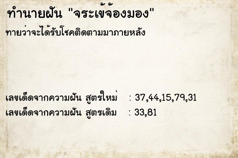 ทำนายฝันทำนายฝันจระเข้จ้องมอง