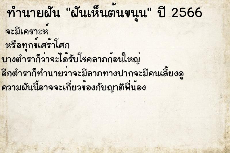 ทำนายฝันทำนายฝันฝันเห็นต้นขนุน