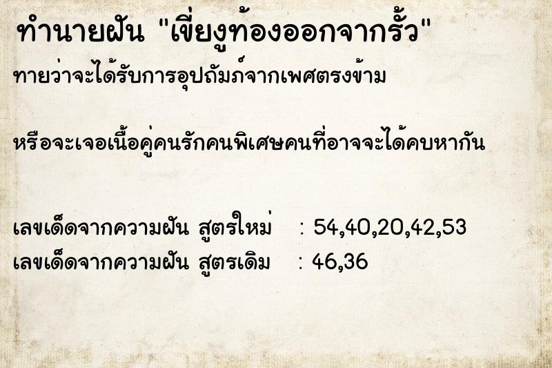 ทำนายฝันทำนายฝันเขี่ยงูท้องออกจากรั้ว