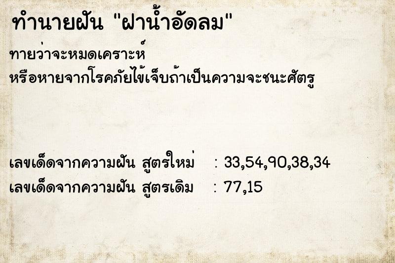ทำนายฝันฝาน้ำอัดลม ทำนายฝันทำนายฝันฝาน้ำอัดลม