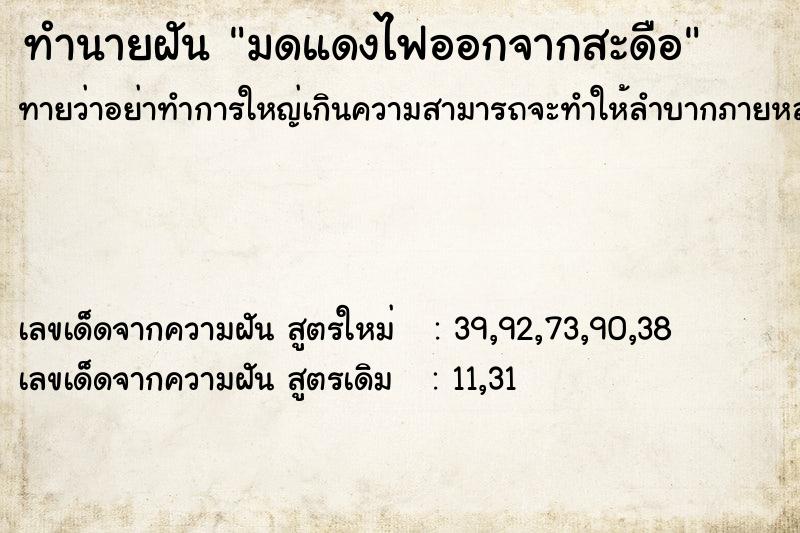 ทำนายฝัน มดแดงไฟออกจากสะดือ ตำราโบราณ แม่นที่สุดในโลก