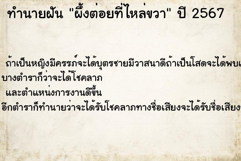 ทำนายฝัน ผึ้งต่อยที่ไหล่ขวา