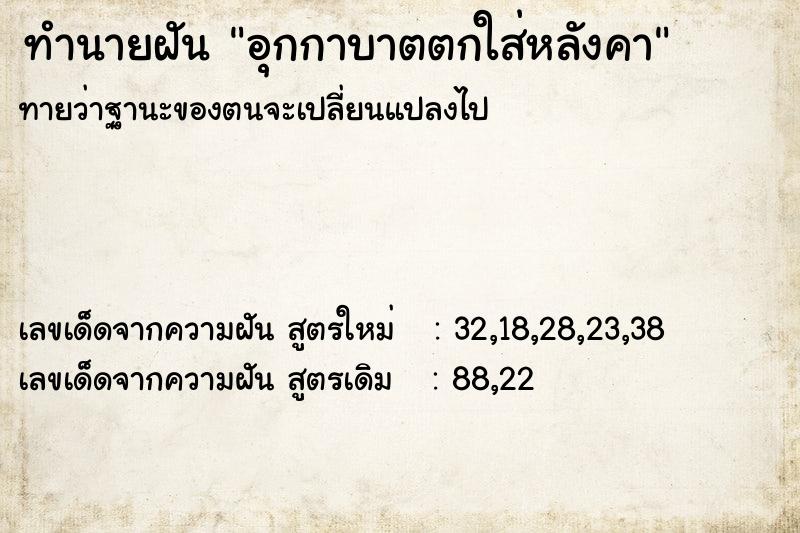 ทำนายฝันอุกกาบาตตกใส่หลังคา ทำนายฝันทำนายฝันอุกกาบาตตกใส่หลังคา