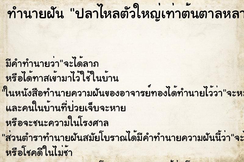 ทำนายฝันปลาไหลตัวใหญ่เท่าต้นตาลหลายตัวใายล้อมรอบ ทำนายฝันทำนายฝันปลาไหลตัวใหญ่เท่าต้นตาลหลายตัวใายล้อมรอบ