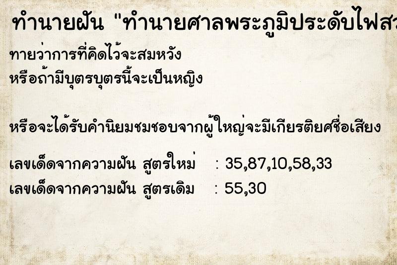 ทำนายฝันทำนายฝันทำนายศาลพระภูมิประดับไฟสวยงามหน้าบ้าน